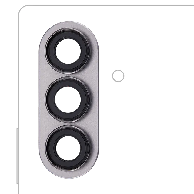 Sklíčko zadní kamery s bezel ring pro Samsung Galaxy Z Fold 7 (Silver Shadow)