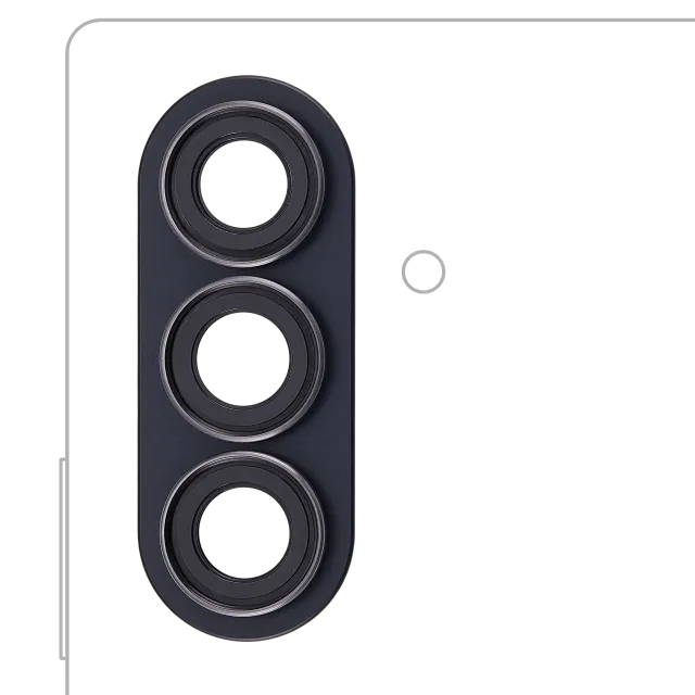 Sklíčko zadní kamery s bezel ring pro Samsung Galaxy Z Fold 7 (temně černá)