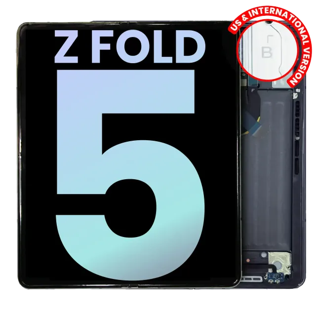 Vnitřní OLED s rámečkem pro Samsung Galaxy Z Fold 5 5G (US & International) (Service Pack) (černá)