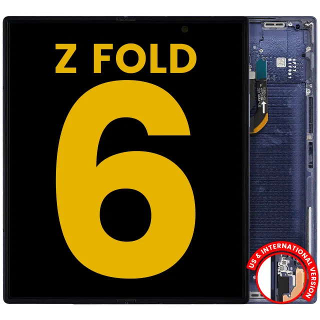Vnitřní OLED s rámečkem pro Samsung Galaxy Z Fold 6 5G (US & International) (repasovaný) (Navy)
