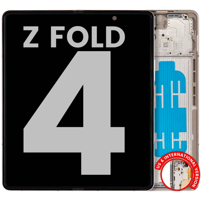 Vnitřní OLED s rámečkem pro Samsung Galaxy Z Fold 4 5G (US & International) (originál z vyřazeného zařízení, stav B/C) (Beige)