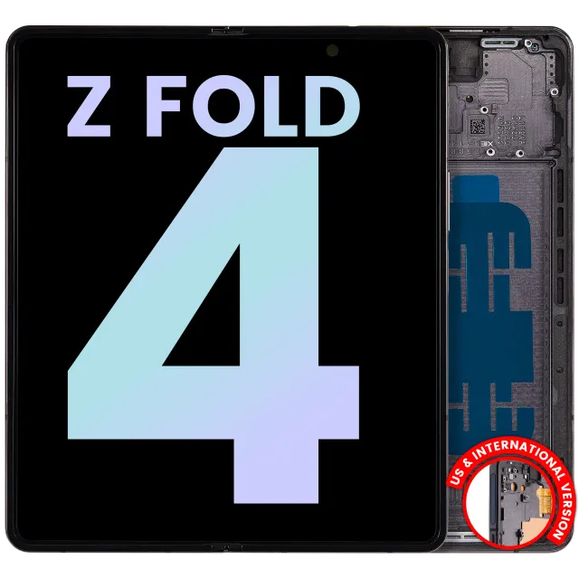 Vnitřní OLED s rámečkem pro Samsung Galaxy Z Fold 4 5G (US & International) (Service Pack) (černá)