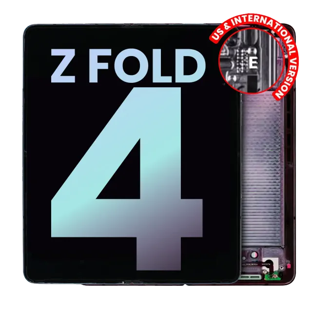 Vnitřní OLED s rámečkem pro Samsung Galaxy Z Fold 4 5G (US & International) (Service Pack) (Burgundy)