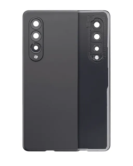 Zadní sklo se sklíčkem kamery pro Samsung Galaxy Z Fold 3 5G (Aftermarket Plus) (černá)