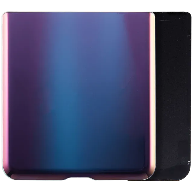Spodní zadní kryt sklo se sklíčkem kamery pro Samsung Galaxy Z Flip 4G (F700) / Z Flip 5G (F707) (Aftermarket Plus) (Mirror Purple)