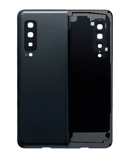 Zadní sklo se sklíčkem kamery pro Samsung Galaxy Fold 4G (F900) (Aftermarket Plus) (Cosmos Black)