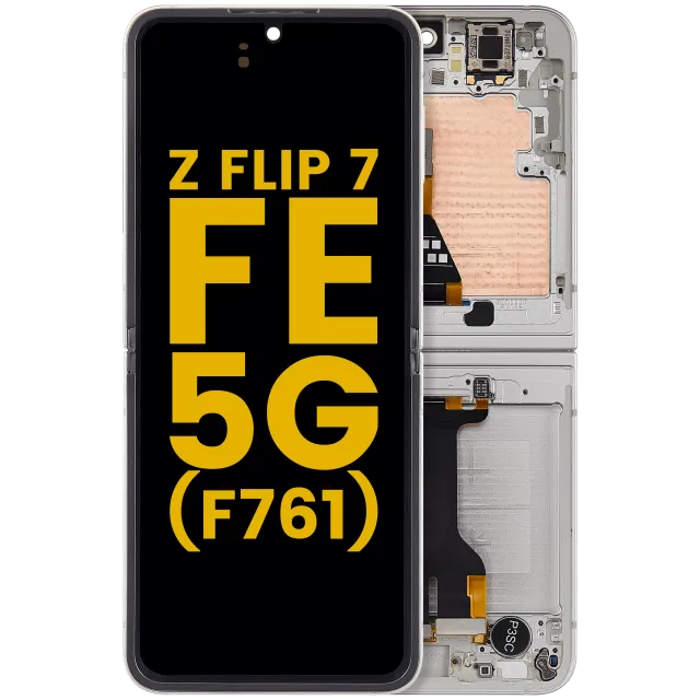 Vnitřní OLED s rámečkem pro Samsung Galaxy Z Flip 7 FE 5G (F761) (US & International) (repasovaný) (Silver Shadow)
