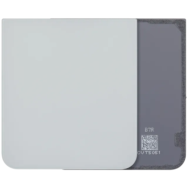 Spodní zadní kryt sklo pro Samsung Galaxy Z Flip 7 FE 5G (bez loga) (Aftermarket Plus) (bílá)