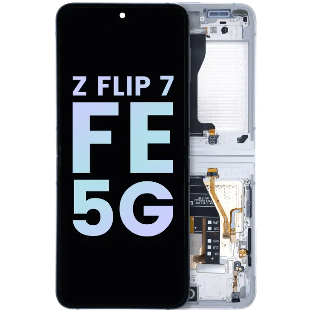Vnitřní OLED s rámečkem pro Samsung Galaxy Z Flip 7 FE 5G (Service Pack) (bílá)