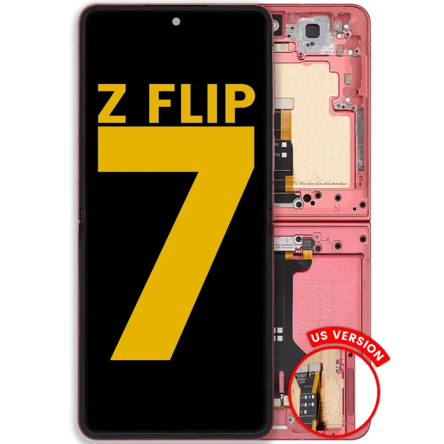 Vnitřní OLED s rámečkem pro Samsung Galaxy Z Flip 7 5G (US & International) (repasovaný) (Coral Red)