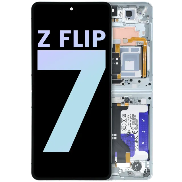 Vnitřní OLED s rámečkem pro Samsung Galaxy Z Flip 7 5G (US & International) (Service Pack) (Mint)