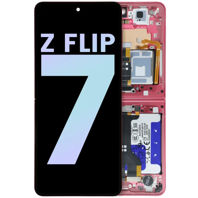 Vnitřní OLED s rámečkem pro Samsung Galaxy Z Flip 7 5G (US & International) (Service Pack) (Coral Red)