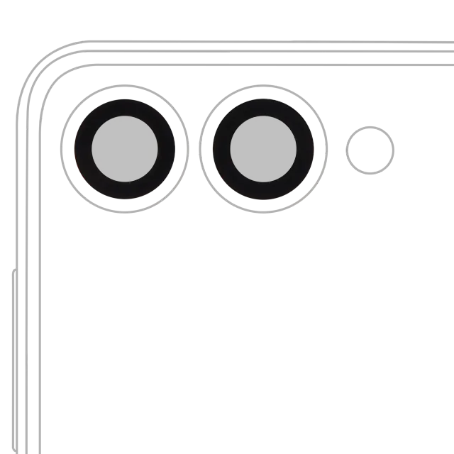 Sklíčko zadní kamery (jen sklo) s lepením pro Samsung Galaxy Z Flip 7 5G (sada 2 ks)