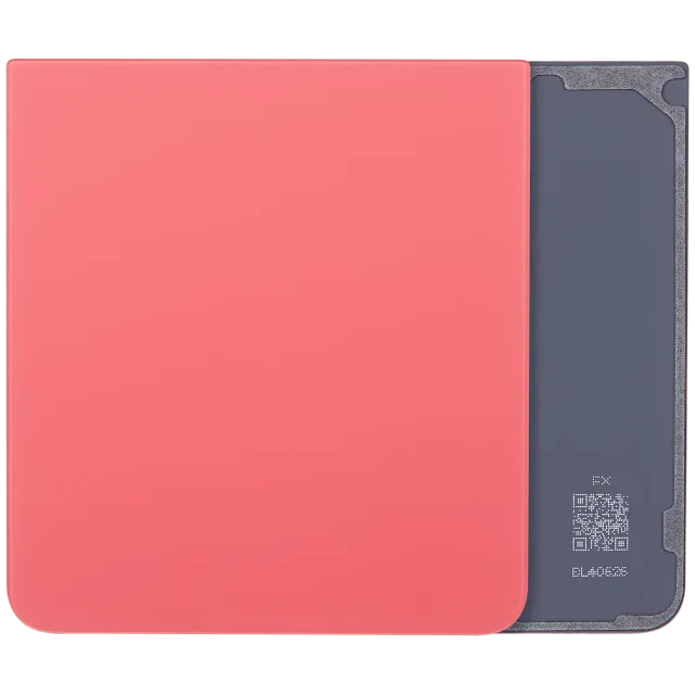 Spodní zadní kryt sklo pro Samsung Galaxy Z Flip 7 5G (bez loga) (Aftermarket Plus) (Coral Red)