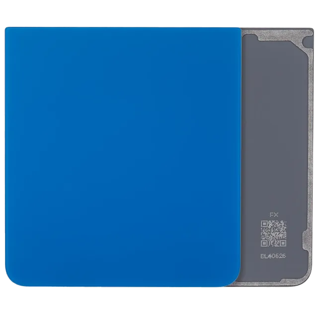 Spodní zadní kryt sklo pro Samsung Galaxy Z Flip 7 5G (bez loga) (Aftermarket Plus) (Blue Shadow)