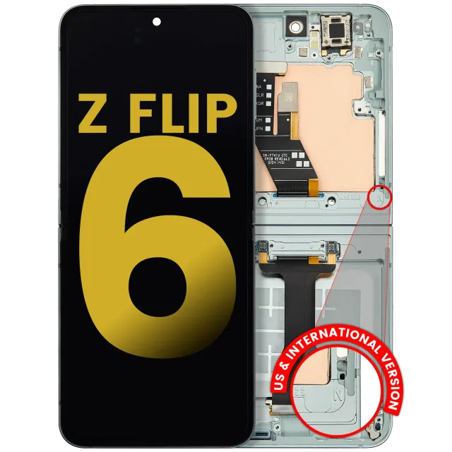 Vnitřní OLED s rámečkem pro Samsung Galaxy Z Flip 6 (F741) (US & International) (repasovaný) (Mint)
