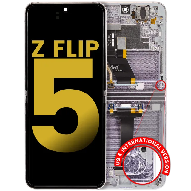 Vnitřní OLED s rámečkem pro Samsung Galaxy Z Flip 5 5G (US & International) (repasovaný) (levandulová)