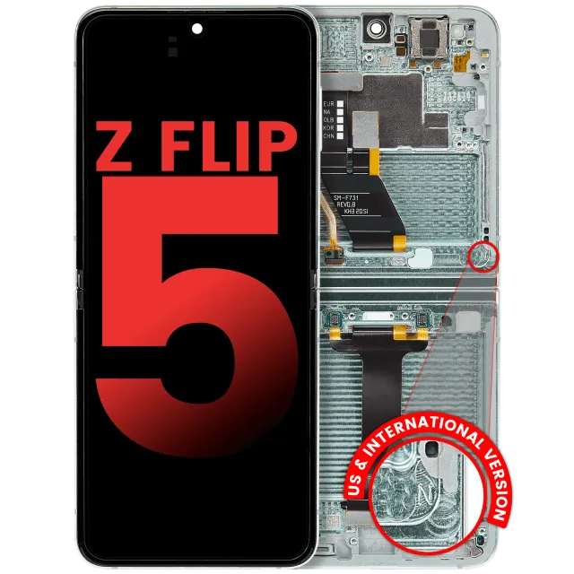 Vnitřní OLED s rámečkem pro Samsung Galaxy Z Flip 5 5G (F731) (US & International) (Aftermarket Plus) (Mint)