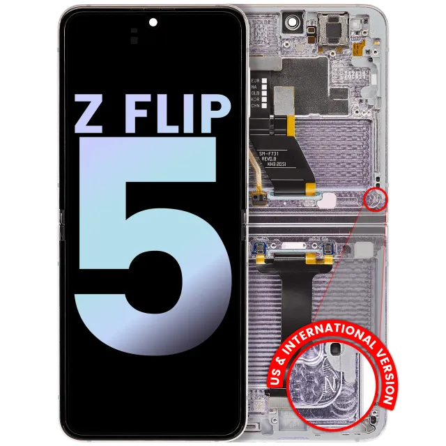 Vnitřní OLED s rámečkem pro Samsung Galaxy Z Flip 5 5G (US & International) (Service Pack) (levandulová)