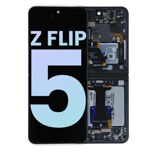 Vnitřní OLED s rámečkem pro Samsung Galaxy Z Flip 5 5G (US & International) (Service Pack) (šedá)