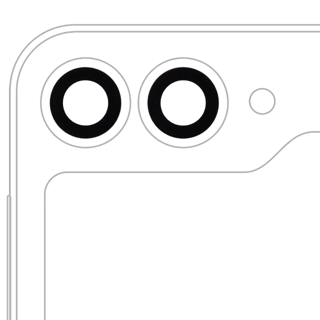 Sklíčko zadní kamery (jen sklo) s lepením pro Samsung Galaxy Z Flip 6 5G (F741) (sada 2 ks) (Premium)