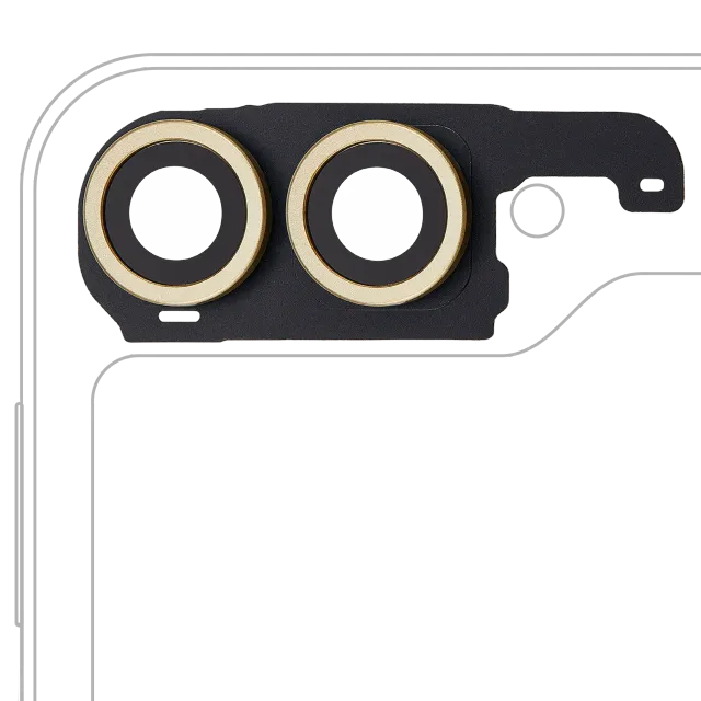 Sklíčko zadní kamery s kryt bezel ring pro Samsung Galaxy Z Flip 6 5G (F741) (Premium) (žlutá)