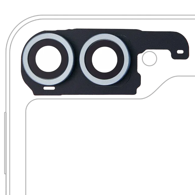 Sklíčko zadní kamery s kryt bezel ring pro Samsung Galaxy Z Flip 6 5G (F741) (Premium) (modrá)