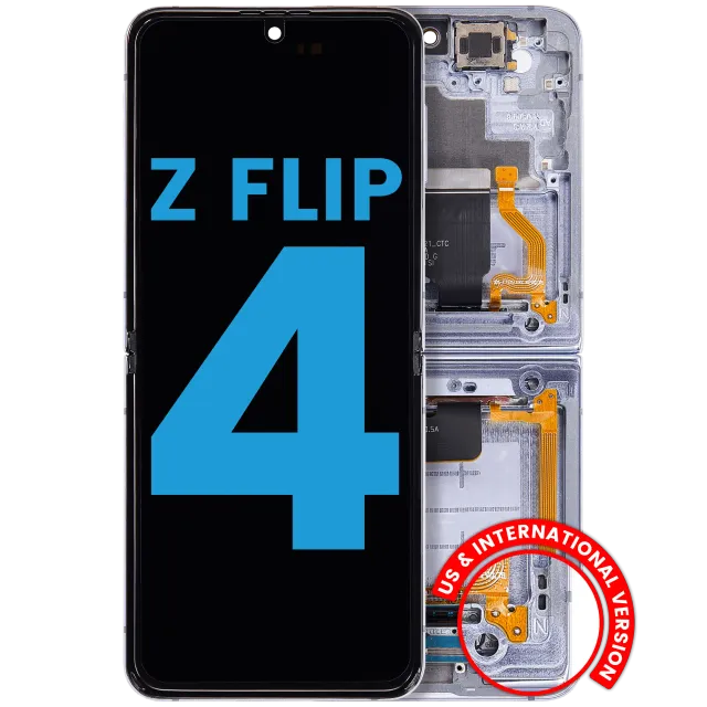 Vnitřní OLED s rámečkem pro Samsung Galaxy Z Flip 4 5G (US & International Version) (Aftermarket) (modrá)