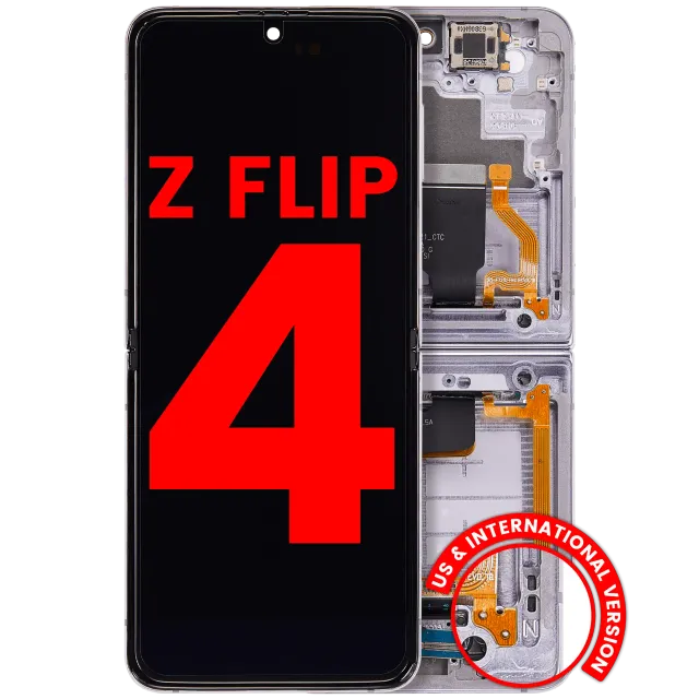 Vnitřní OLED s rámečkem pro Samsung Galaxy Z Flip 4 5G (US & International Version) (Aftermarket Plus) (Bora Purple)