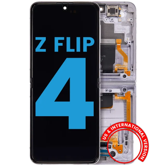 Vnitřní OLED s rámečkem pro Samsung Galaxy Z Flip 4 5G (F721) (US & International Version) (Aftermarket) (Bora Purple)