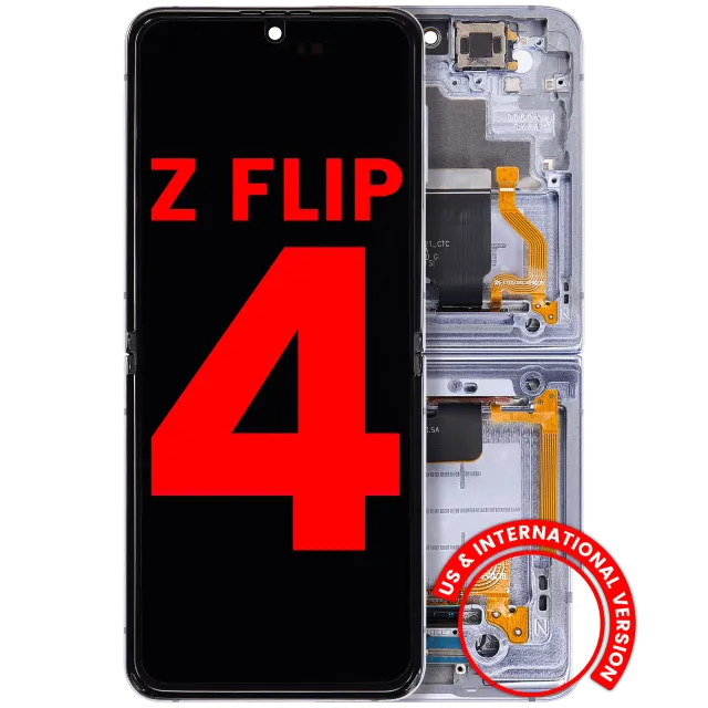 Vnitřní OLED s rámečkem pro Samsung Galaxy Z Flip 4 5G (US & International Version) (Aftermarket Plus) (modrá)