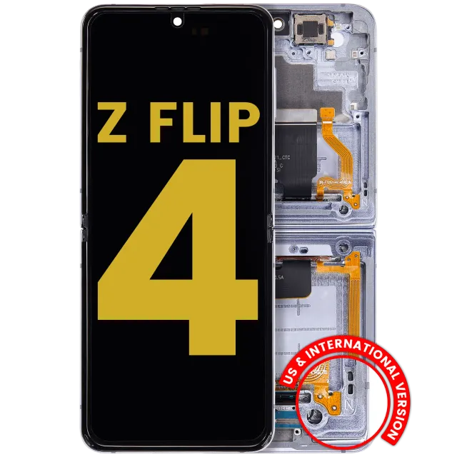 Vnitřní OLED s rámečkem pro Samsung Galaxy Z Flip 4 5G (US & International Version) (repasovaný) (modrá)