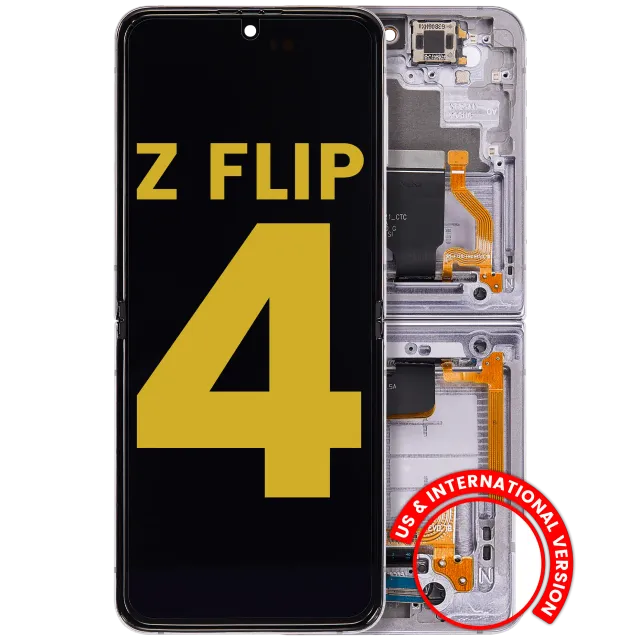 Vnitřní OLED s rámečkem pro Samsung Galaxy Z Flip 4 5G (US & International Version) (repasovaný) (Bora Purple)