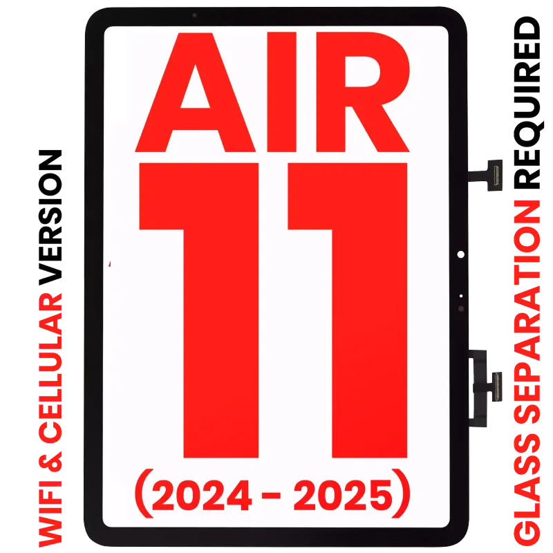Dotyková vrstva (digitizér) pro iPad Air 11" (2024 / 2025 / 2026) (nutné oddělení skla) (WiFi / Cellular) (Aftermarket Plus) (černá)