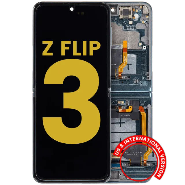 Vnitřní OLED s rámečkem pro Samsung Galaxy Z Flip 3 5G (US & International) (repasovaný) (Phantom Green)