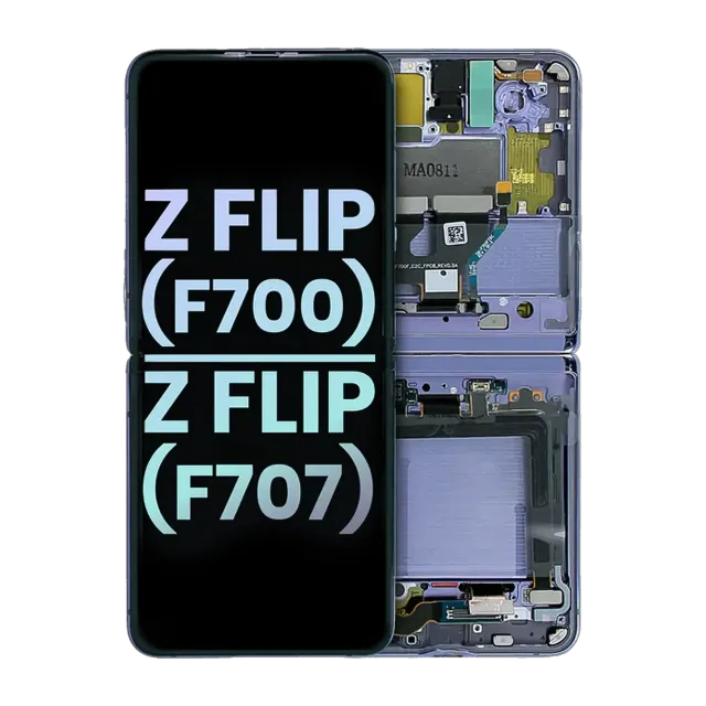 Vnitřní OLED s rámečkem pro Samsung Galaxy Z Flip 4G (F700) (Service Pack) (Mirror Purple)