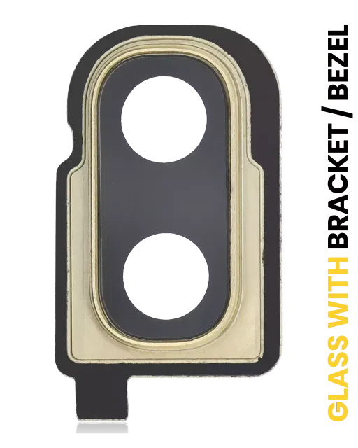 Sklíčko zadní kamery s držák / bezel pro Samsung Galaxy Z Flip 4G (F700) / Z Flip 5G (F707) (Mirror Gold）