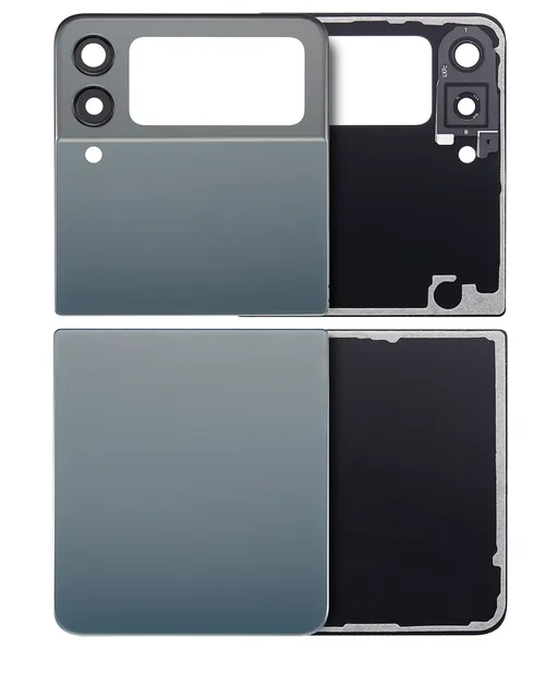 Horní & spodní zadní kryt sklo se sklíčkem kamery pro Samsung Galaxy Z Flip 3 5G (Aftermarket Plus) (zelená)