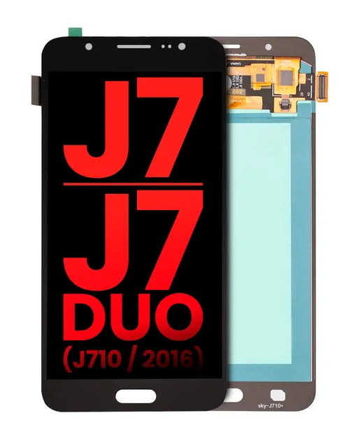OLED displej bez rámečku pro Samsung Galaxy J7 / J7 Duo (J710 / 2016) (Aftermarket Plus) (černá)