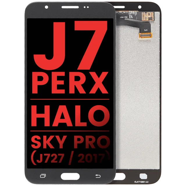 LCD displej bez rámečku pro Samsung Galaxy J7 Perx / Halo / Sky Pro (J727 / 2017) (Aftermarket Plus) (stříbrná / šedá)