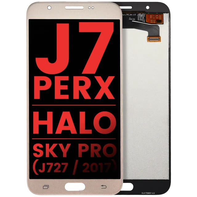 LCD displej bez rámečku pro Samsung Galaxy J7 Perx / Halo / Sky Pro (J727 / 2017) (Aftermarket Plus) (zlatá)
