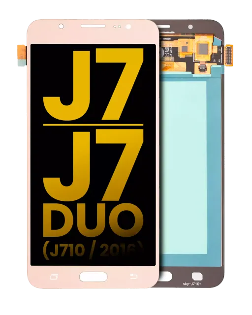 OLED displej bez rámečku pro Samsung Galaxy J7 / J7 Duo (J710 / 2016) (repasovaný) (zlatá)