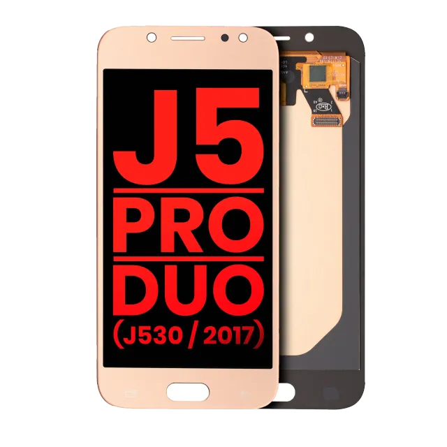 OLED displej bez rámečku pro Samsung Galaxy J5 / Pro / Duo (J530 / 2017) (Aftermarket Plus) (zlatá)