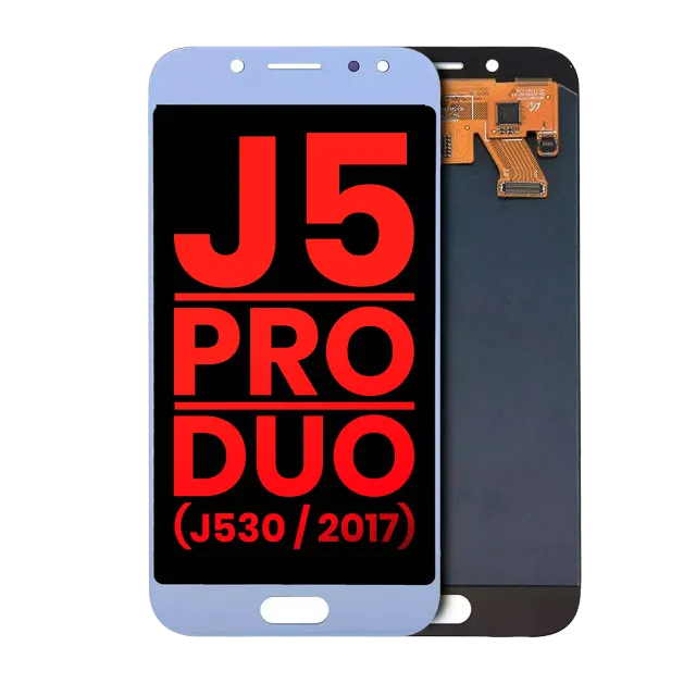 OLED displej bez rámečku pro Samsung Galaxy J5 / Pro / Duo (J530 / 2017) (Aftermarket Plus) (modrá / stříbrná)