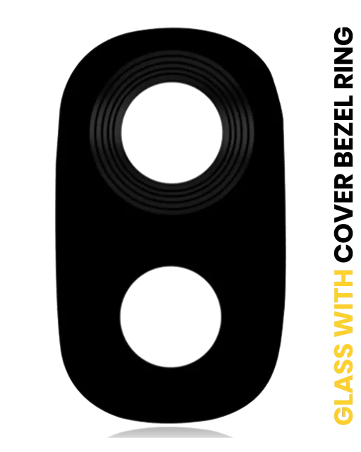 Sklíčko zadní kamery s bezel ring pro Samsung Galaxy J3 (J337 / 2018) (černá)