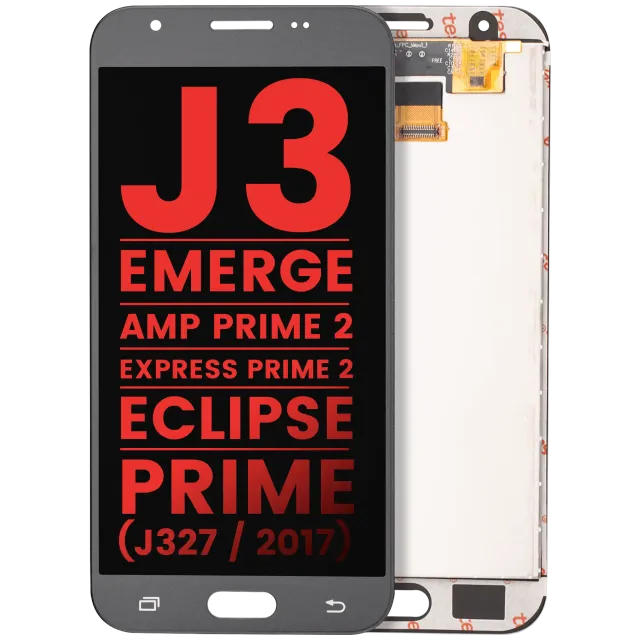 LCD displej bez rámečku pro Samsung Galaxy J3 / Emerge / Amp Prime 2 / Express Prime 2 / Eclipse / Prime (J327 / 2017) (Aftermarket Plus) (stříbrná / šedá)