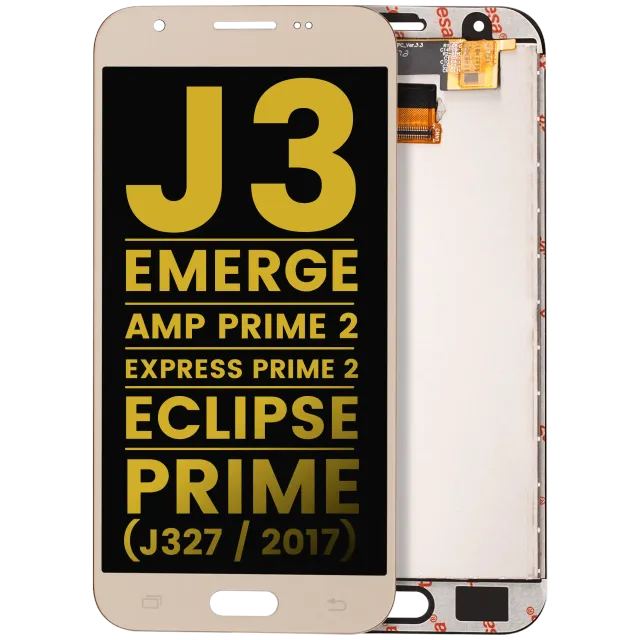 LCD displej bez rámečku pro Samsung Galaxy J3 (J327 / 2017) / Emerge / Amp Prime 2 / Express Prime 2 / Eclipse / Prime (repasovaný) (zlatá)