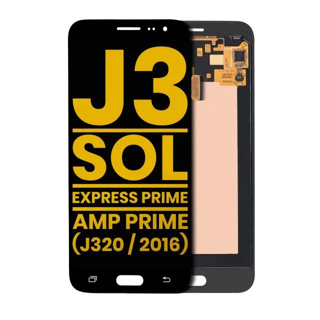 OLED displej bez rámečku pro Samsung Galaxy J3 (J320 / 2016) / Sol 4G / Express Prime / Amp Prime (repasovaný) (černá)