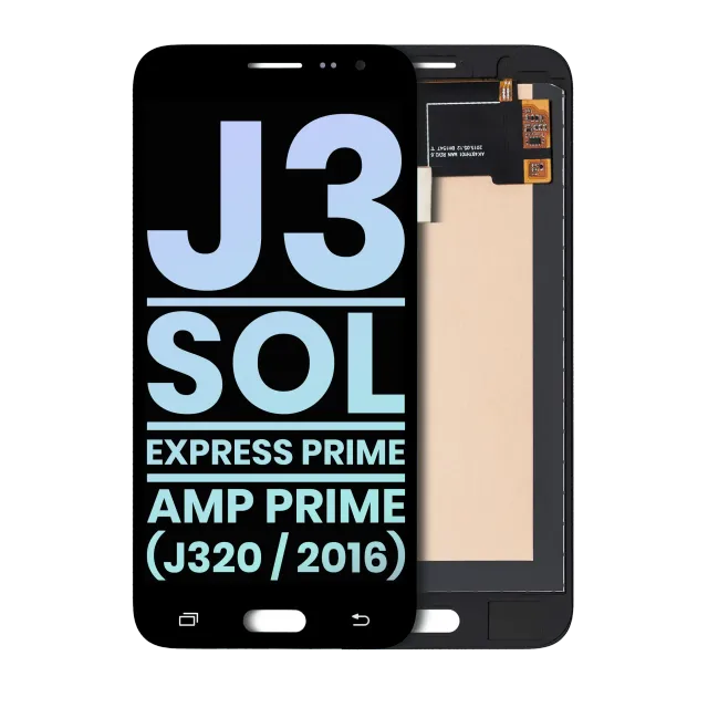 OLED displej bez rámečku pro Samsung Galaxy J3 (J320 / 2016) / Sol 4G / Express Prime / Amp Prime (Service Pack) (černá)