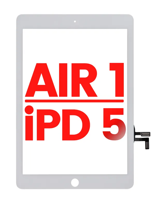 Dotyková vrstva (digitizér) pro iPad Air 1 / iPad 5 (2017) (bez tlačítka Home) (Aftermarket Plus) (bílá)